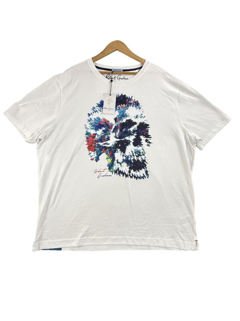 Robert Graham Skull Burst Shirt Men 3XL White Graphic Tee Classic Fit RR247022CF